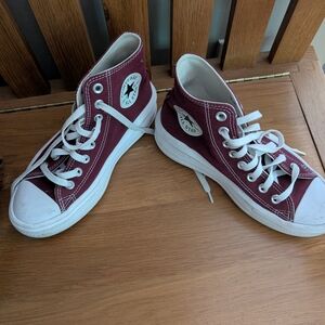 Converse Red and White High-Top Sneakers Iconic Style